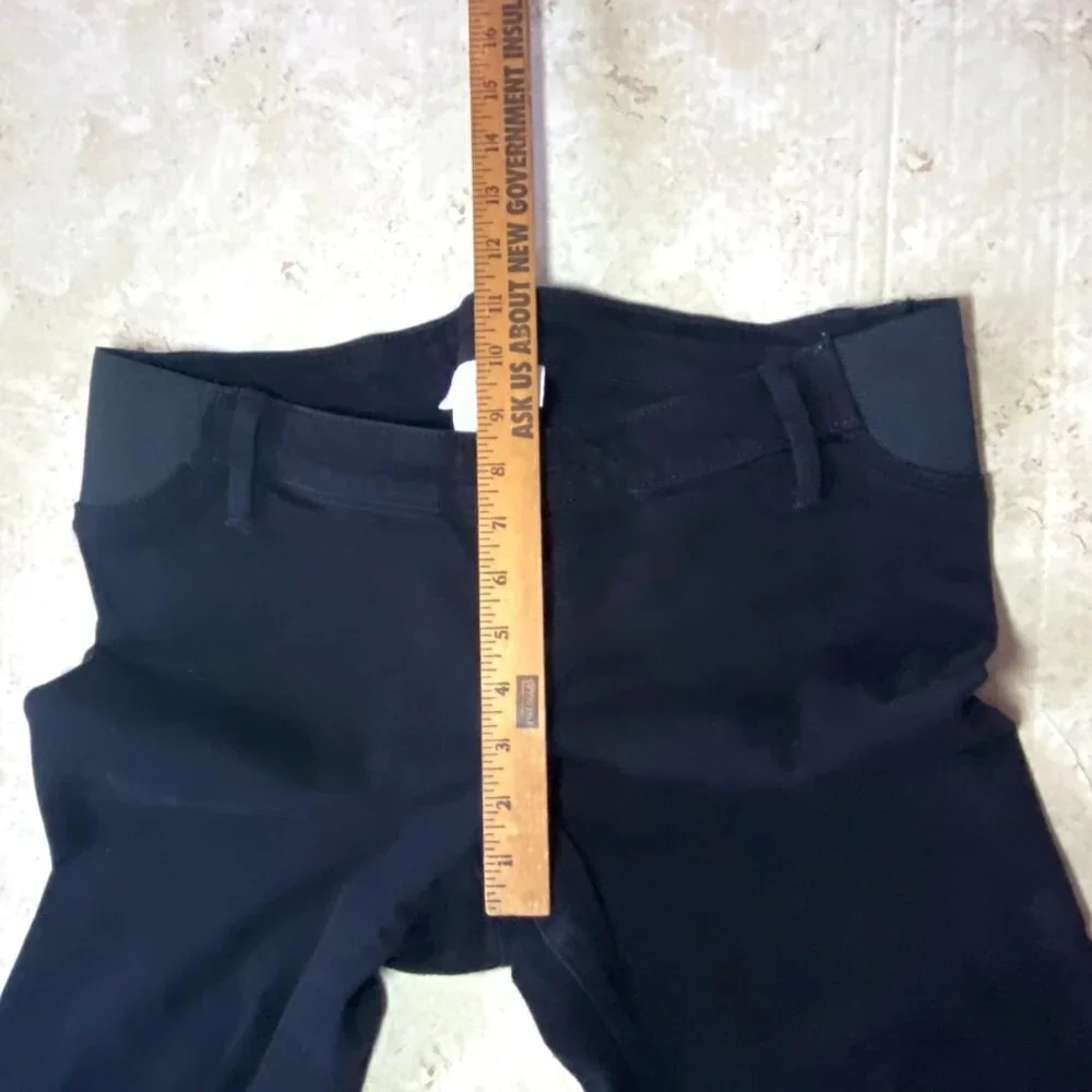 Isabel Skinny Maternity‎ Jeans 10 Black Cotton Blend Elastic Side Panels